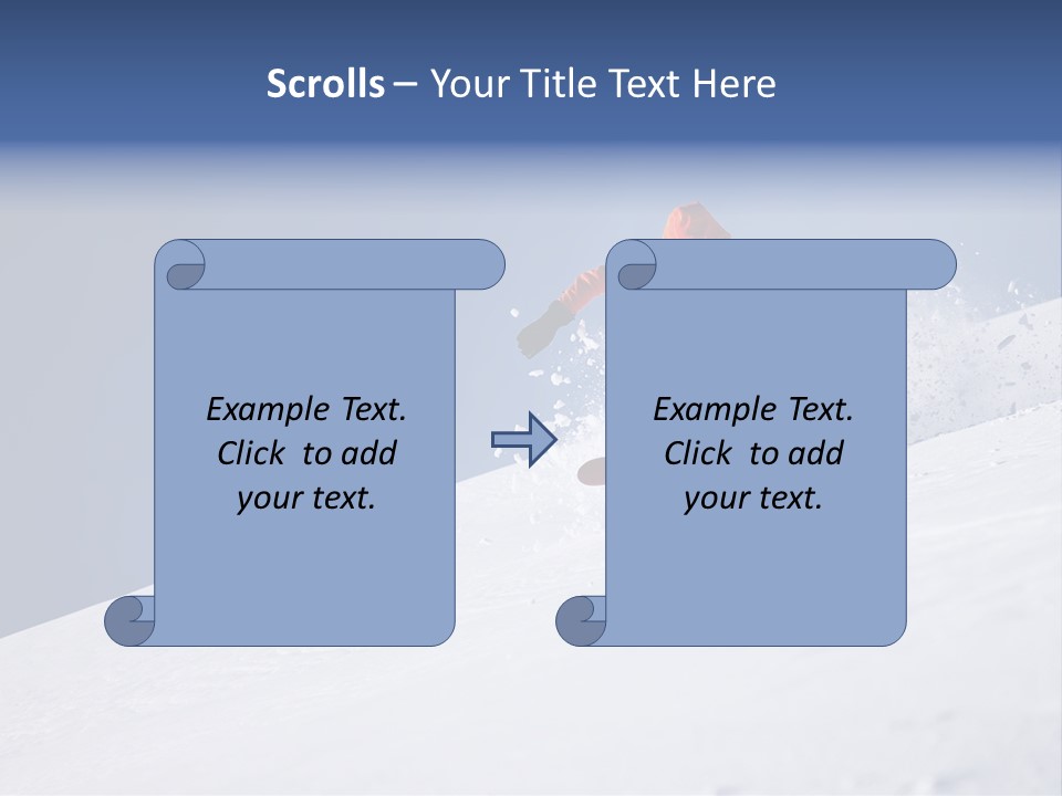 Sport Action Skier PowerPoint Template