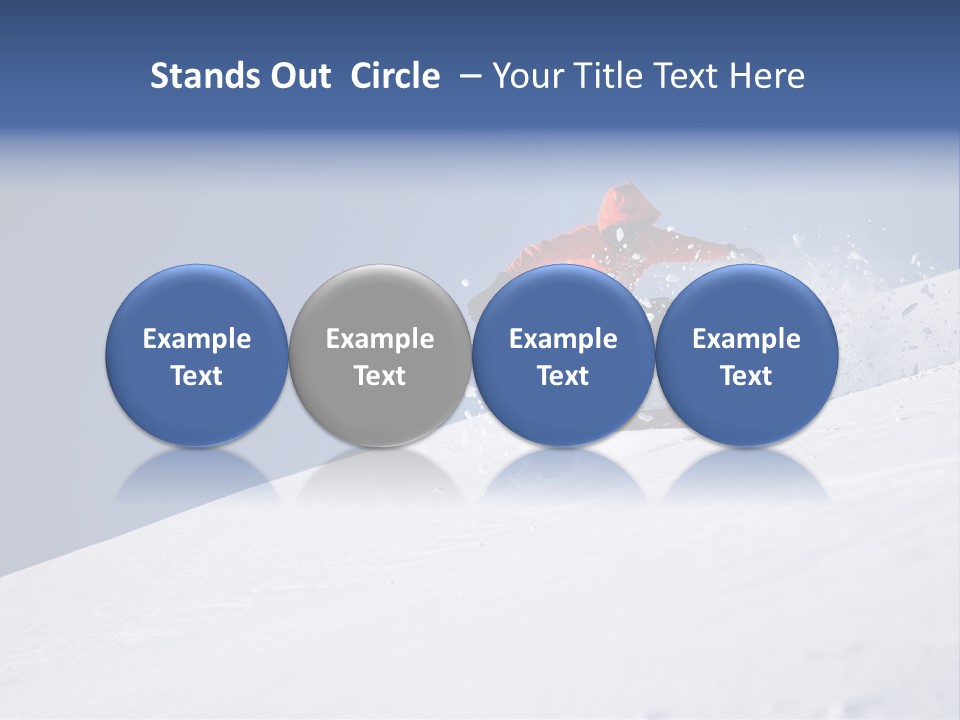 Sport Action Skier PowerPoint Template