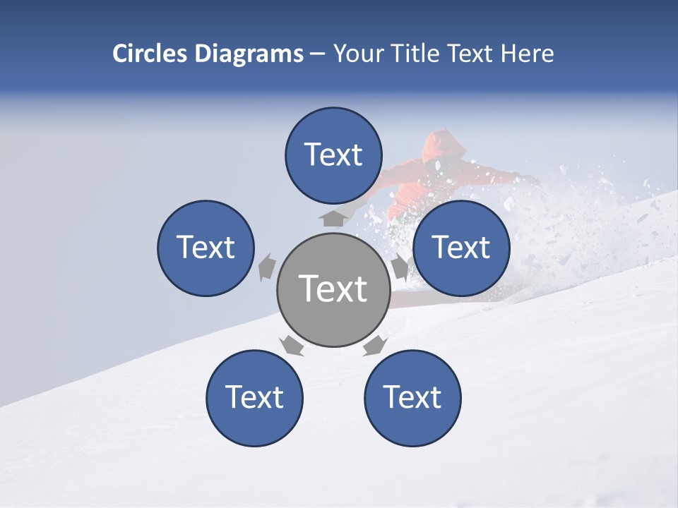 Sport Action Skier PowerPoint Template