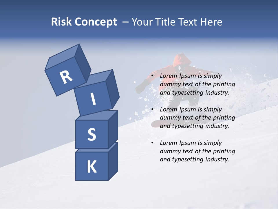 Sport Action Skier PowerPoint Template