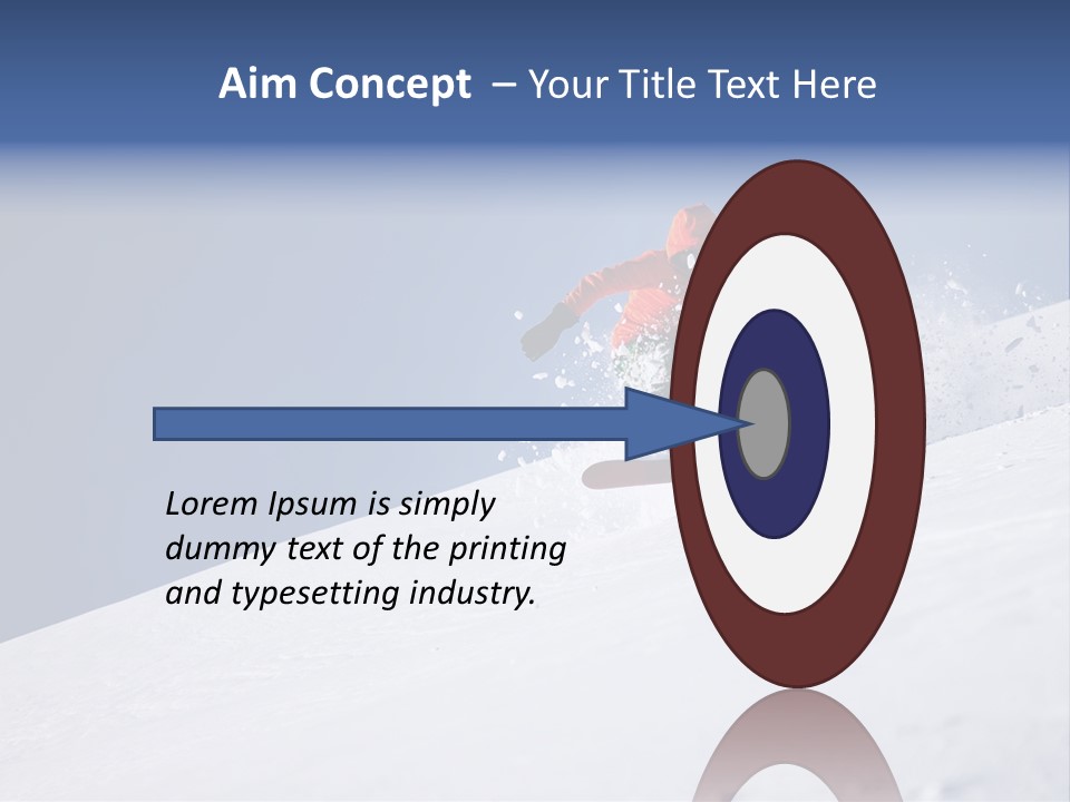 Sport Action Skier PowerPoint Template