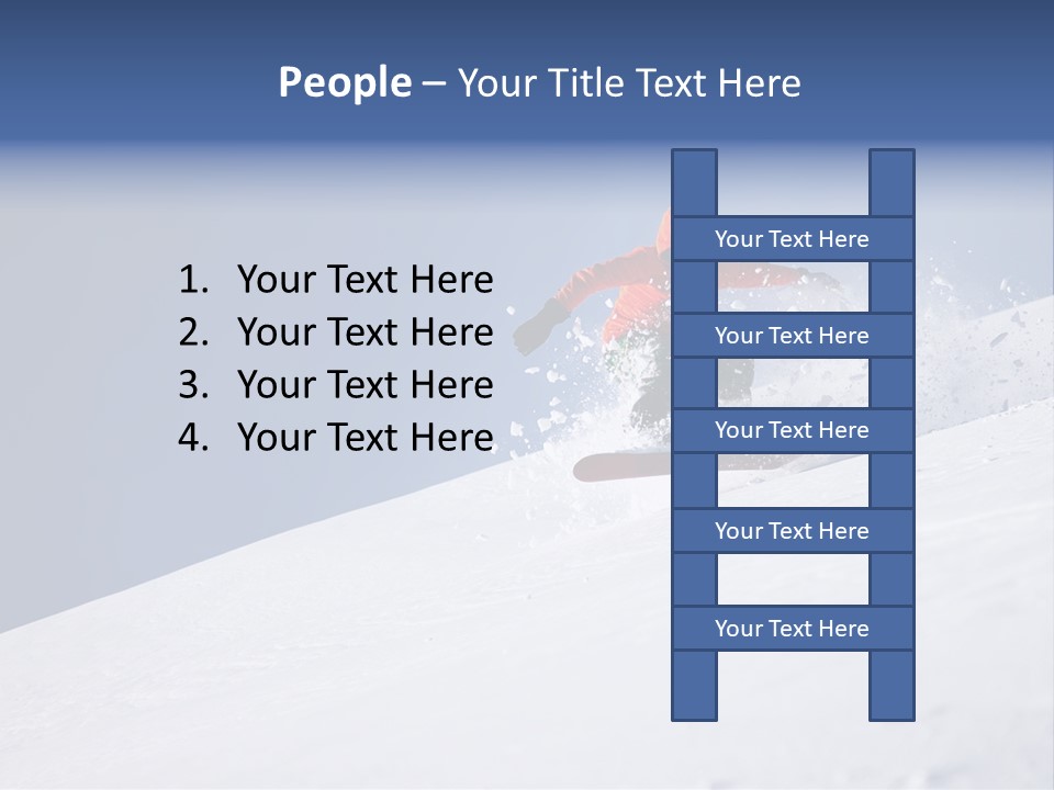 Sport Action Skier PowerPoint Template