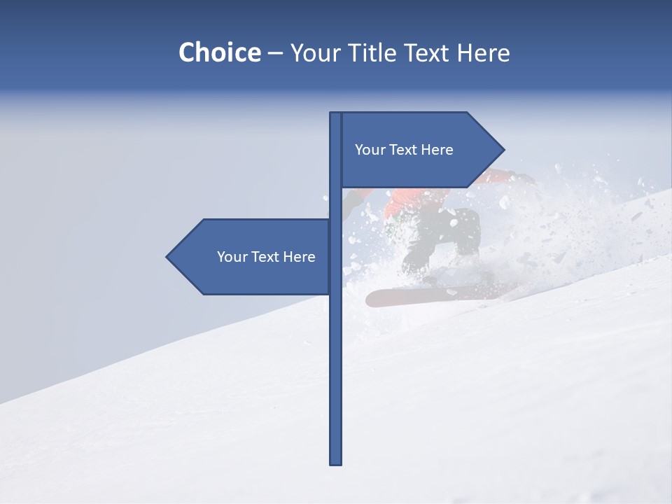 Sport Action Skier PowerPoint Template