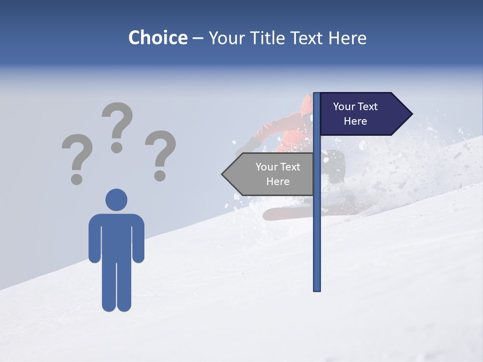 Sport Action Skier PowerPoint Template