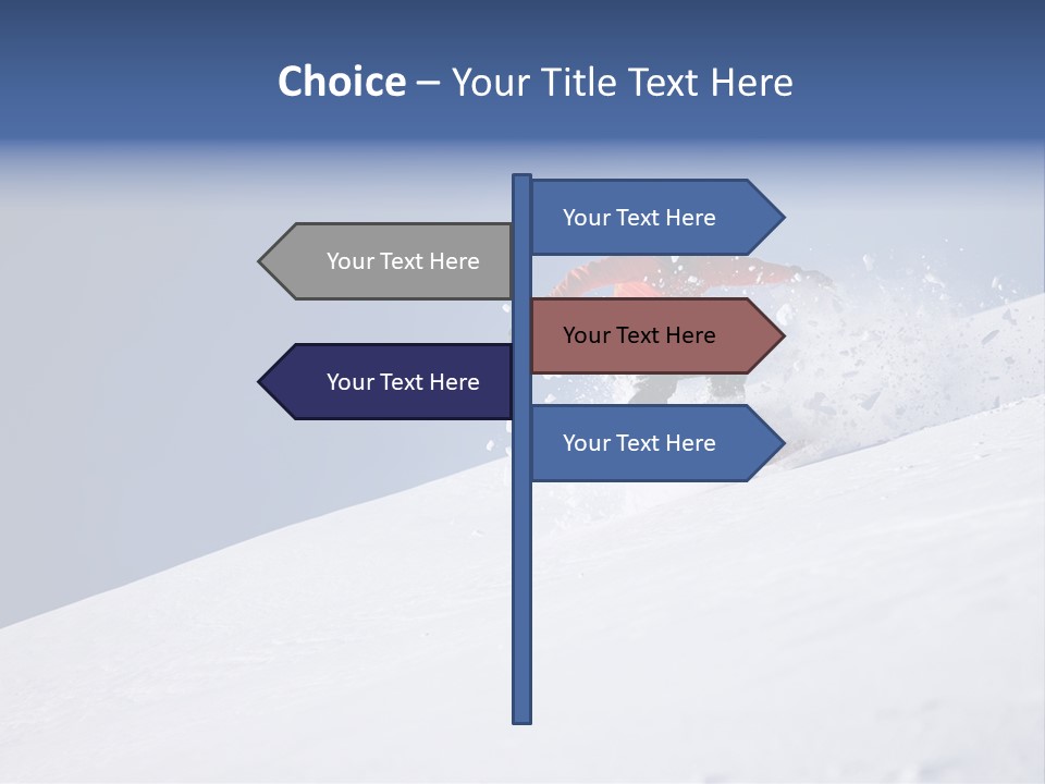 Sport Action Skier PowerPoint Template