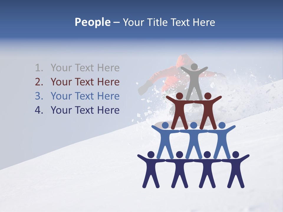 Sport Action Skier PowerPoint Template