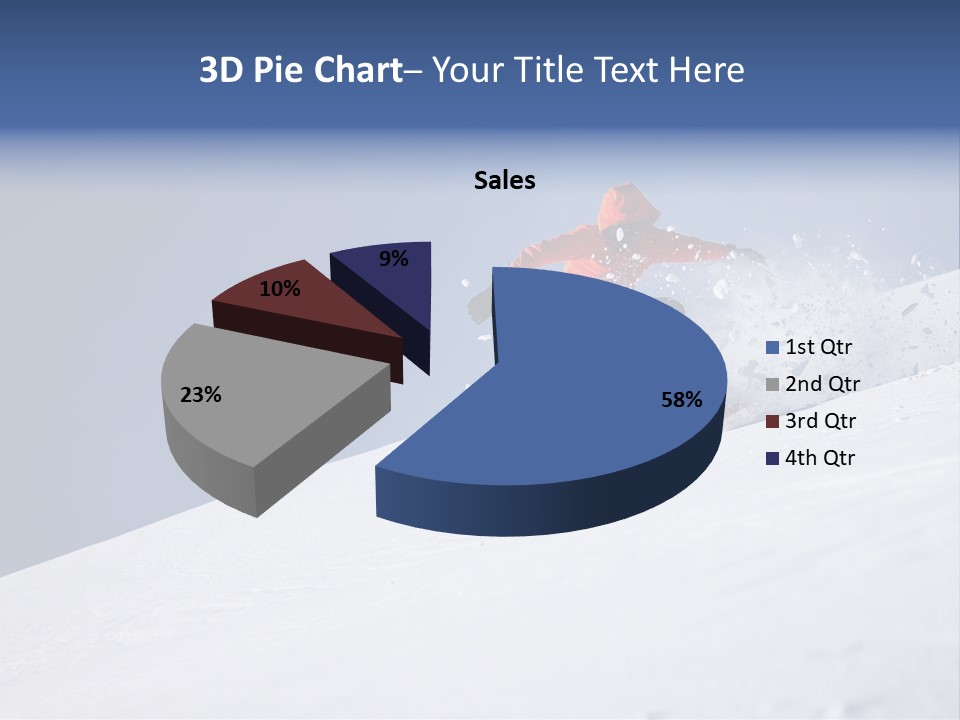 Sport Action Skier PowerPoint Template