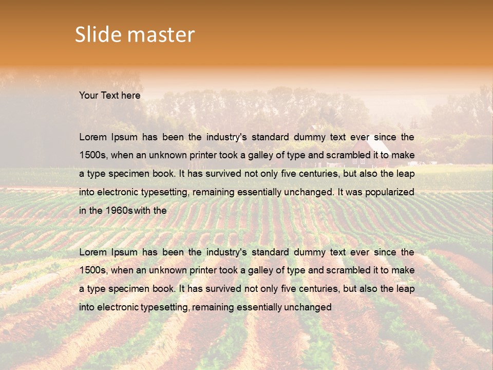 Tarım Arazisi PowerPoint Template