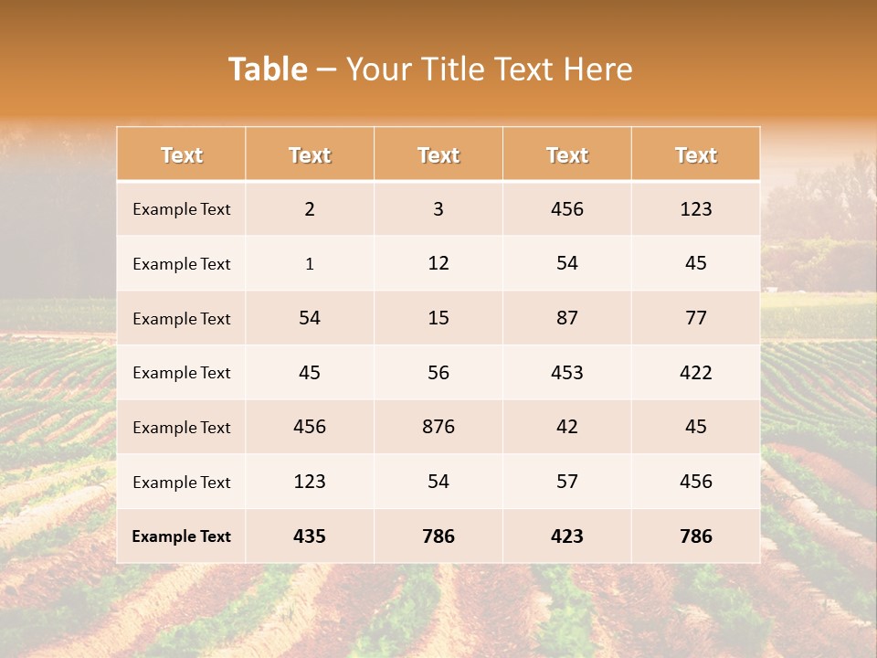 Tarım Arazisi PowerPoint Template