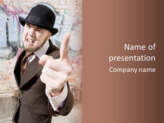 Man Making A Point PowerPoint Template