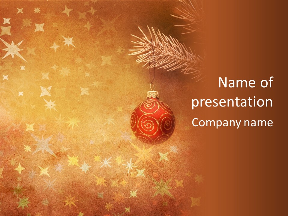 Snowflake Old Natural PowerPoint Template