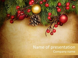 Christmas Vintage PowerPoint Template