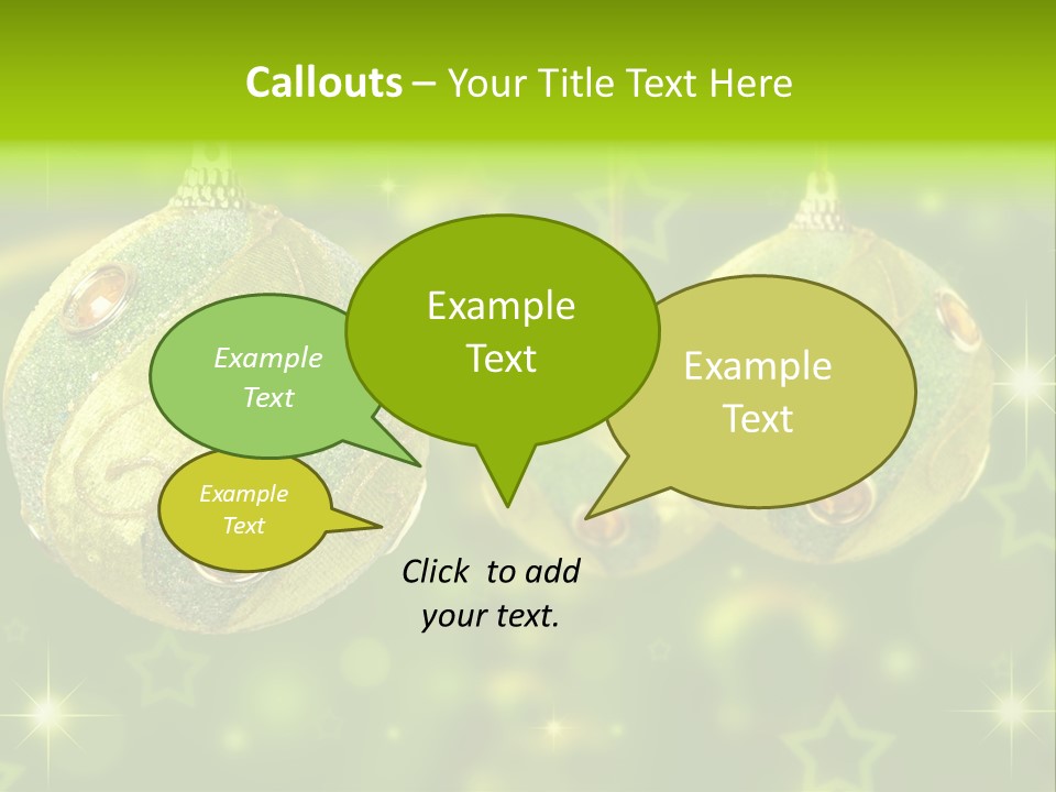 Color Snow Isolated PowerPoint Template