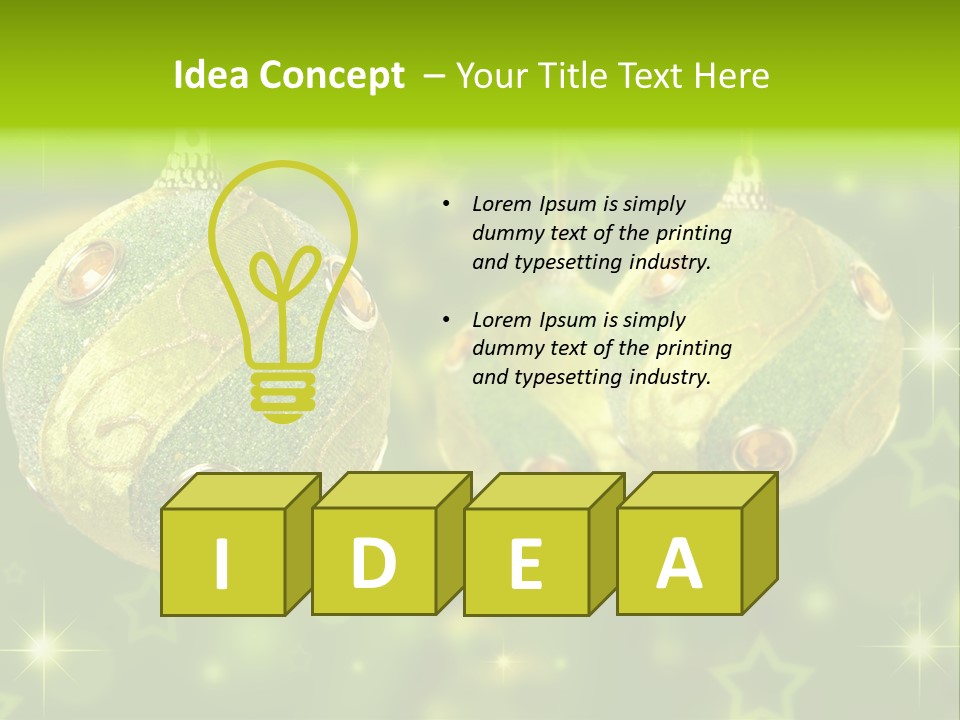 Color Snow Isolated PowerPoint Template