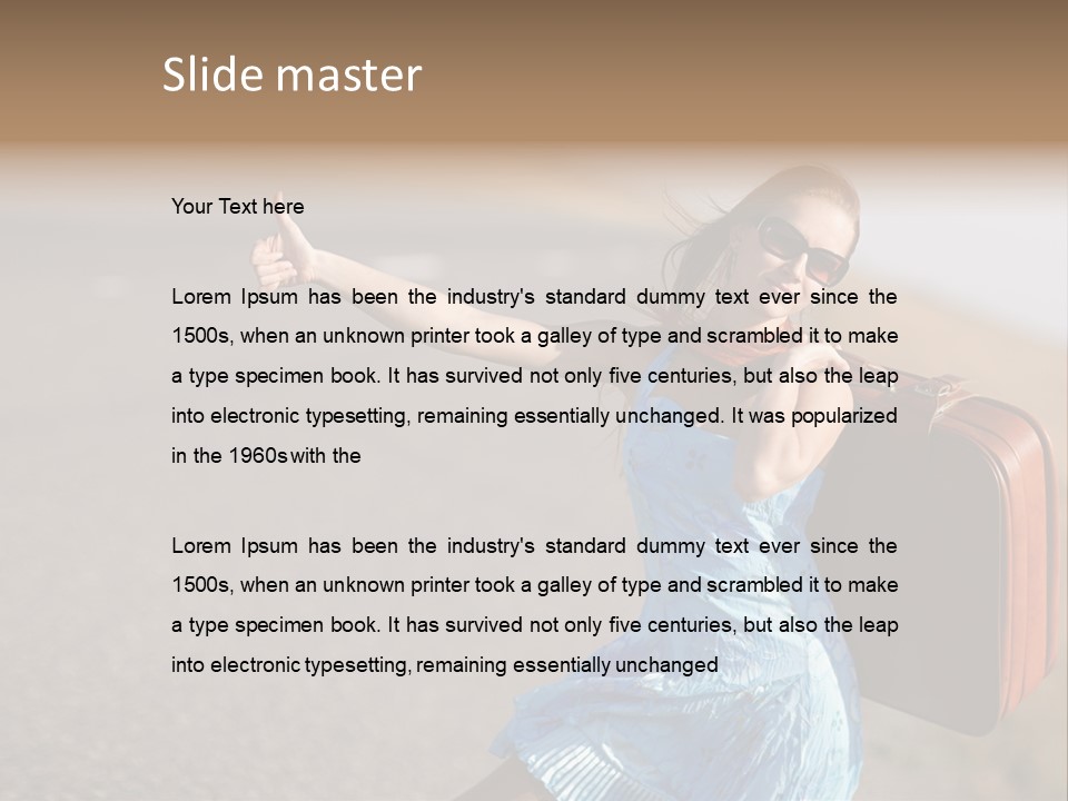Thumbing A Lift PowerPoint Template