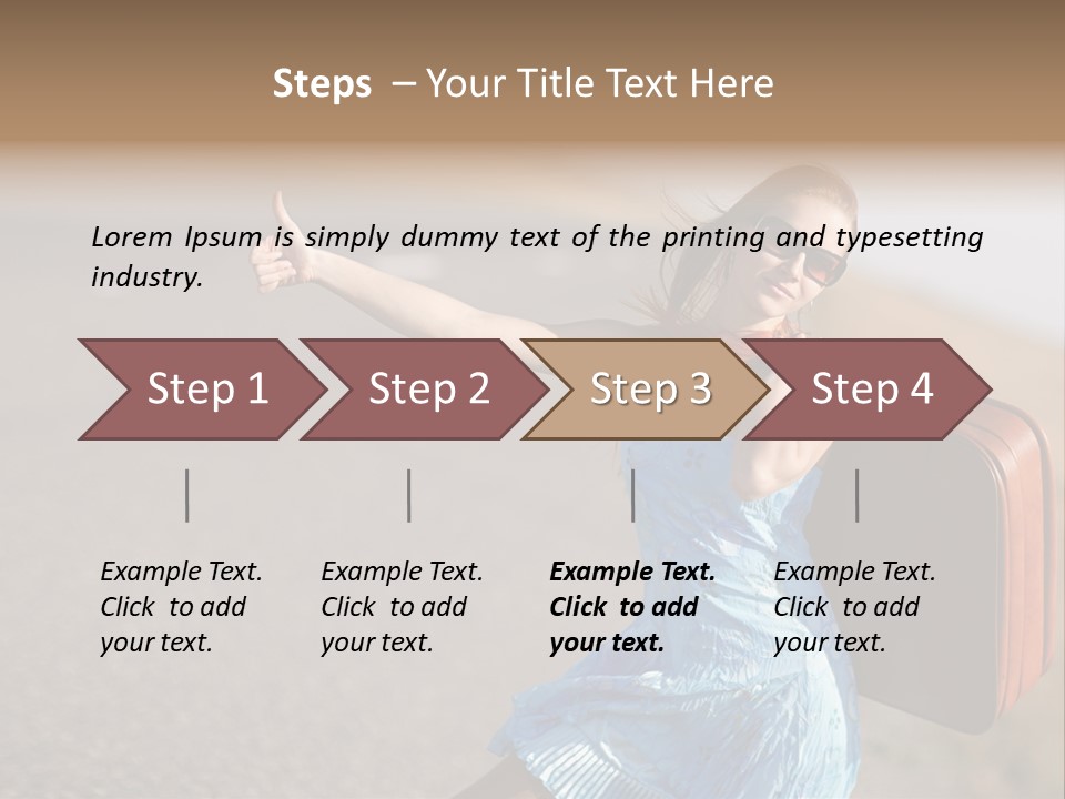 Thumbing A Lift PowerPoint Template