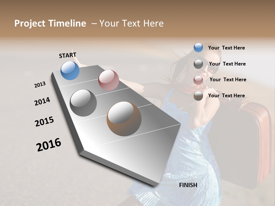 Thumbing A Lift PowerPoint Template