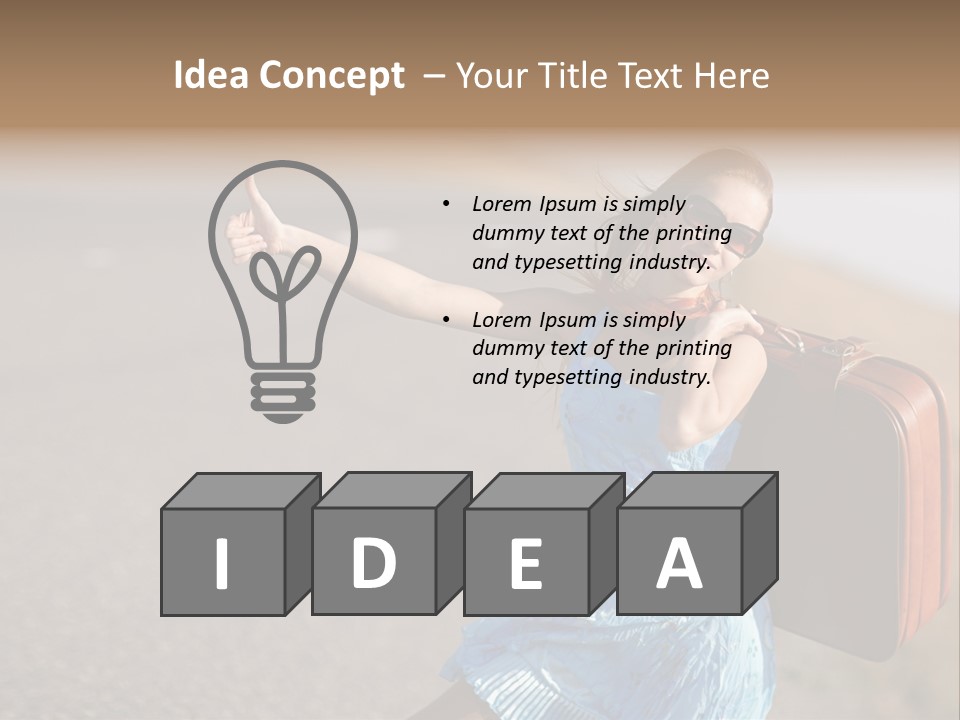 Thumbing A Lift PowerPoint Template