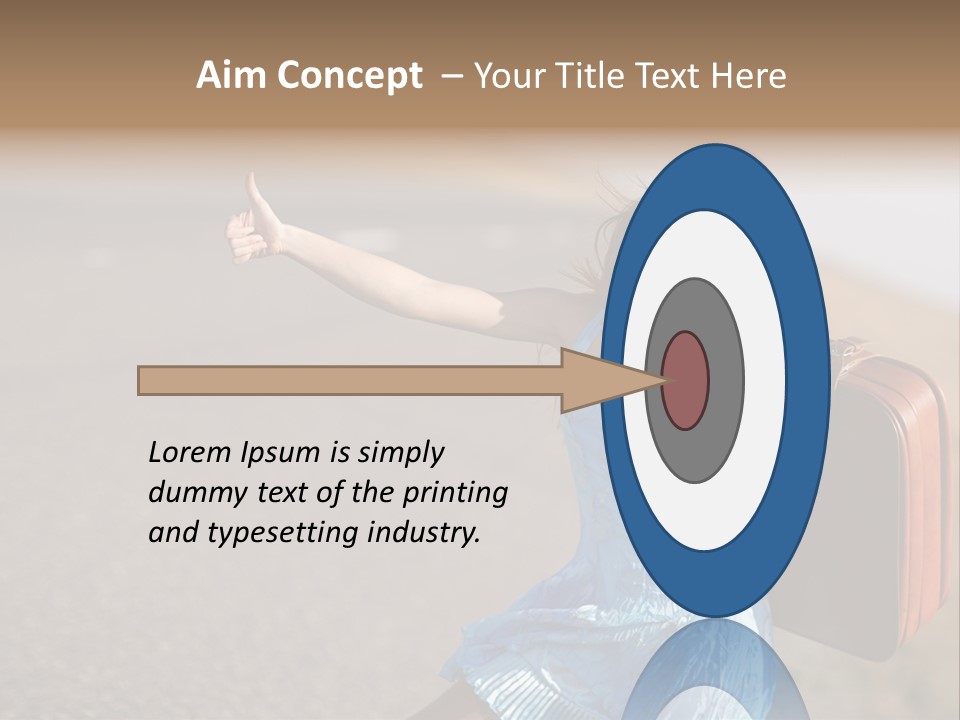 Thumbing A Lift PowerPoint Template