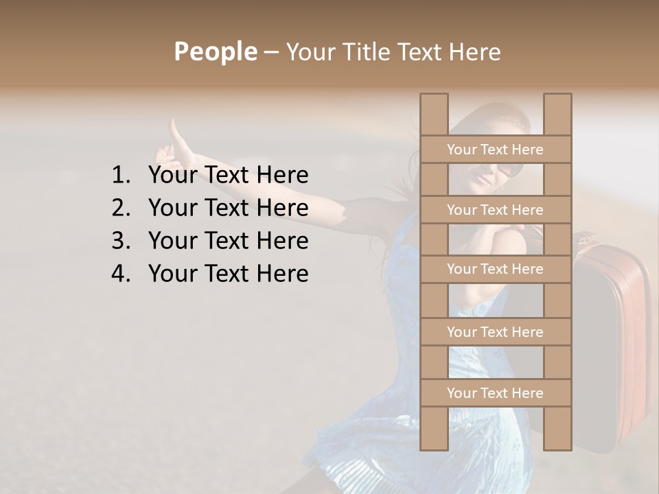 Thumbing A Lift PowerPoint Template