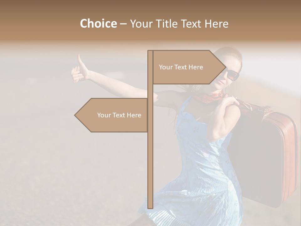 Thumbing A Lift PowerPoint Template