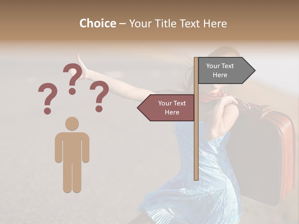 Thumbing A Lift PowerPoint Template