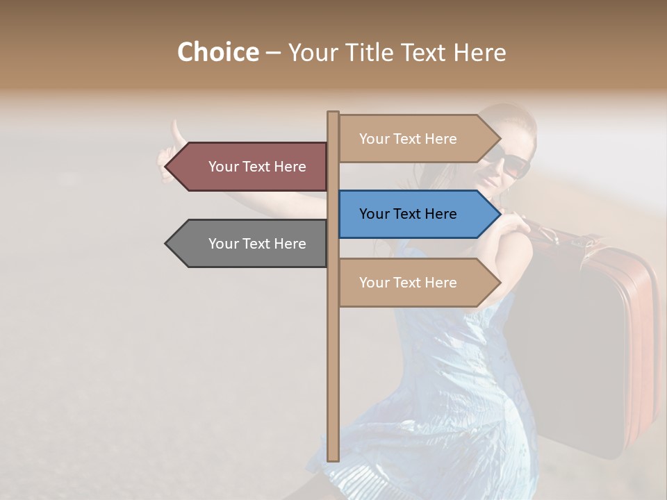 Thumbing A Lift PowerPoint Template
