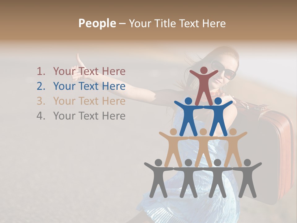 Thumbing A Lift PowerPoint Template