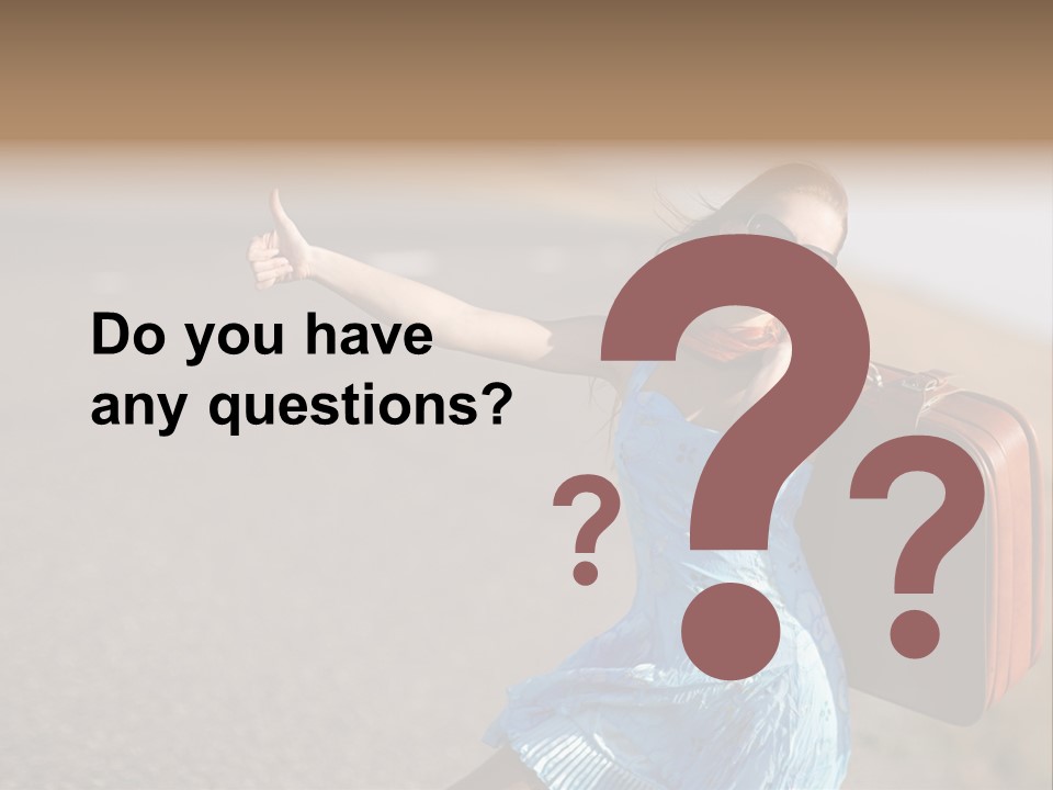 Thumbing A Lift PowerPoint Template