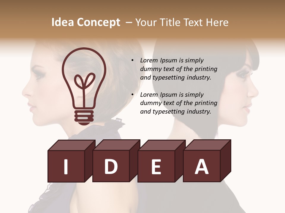 Profile Faces PowerPoint Template