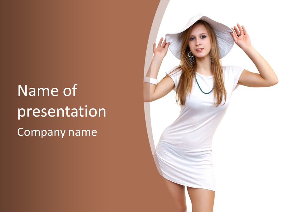 Lady Lifestyle Healthy PowerPoint Template