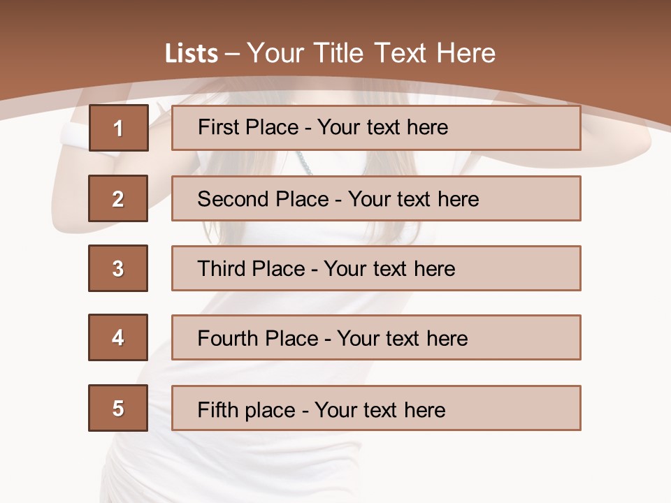 Lady Lifestyle Healthy PowerPoint Template