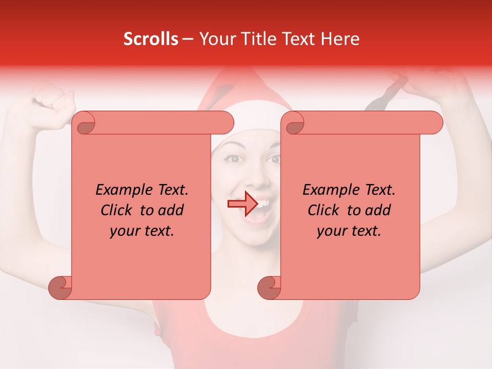 Lady Winter Pretty PowerPoint Template