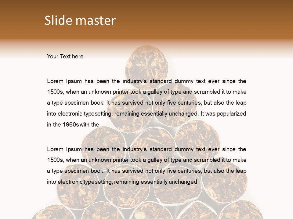 Smell Tobacco Blond PowerPoint Template