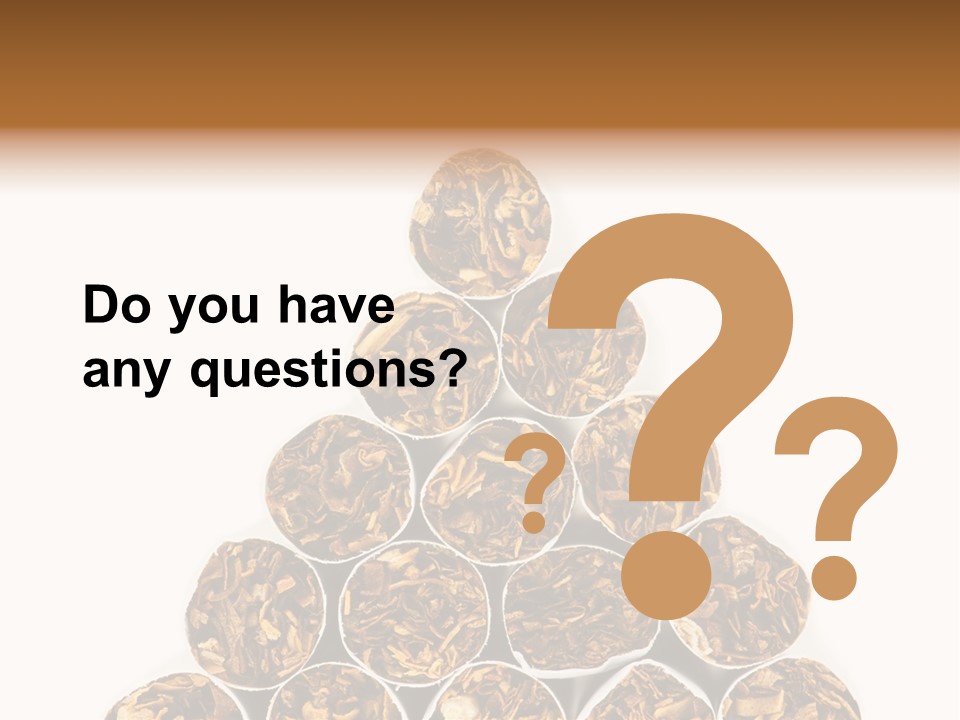 Smell Tobacco Blond PowerPoint Template