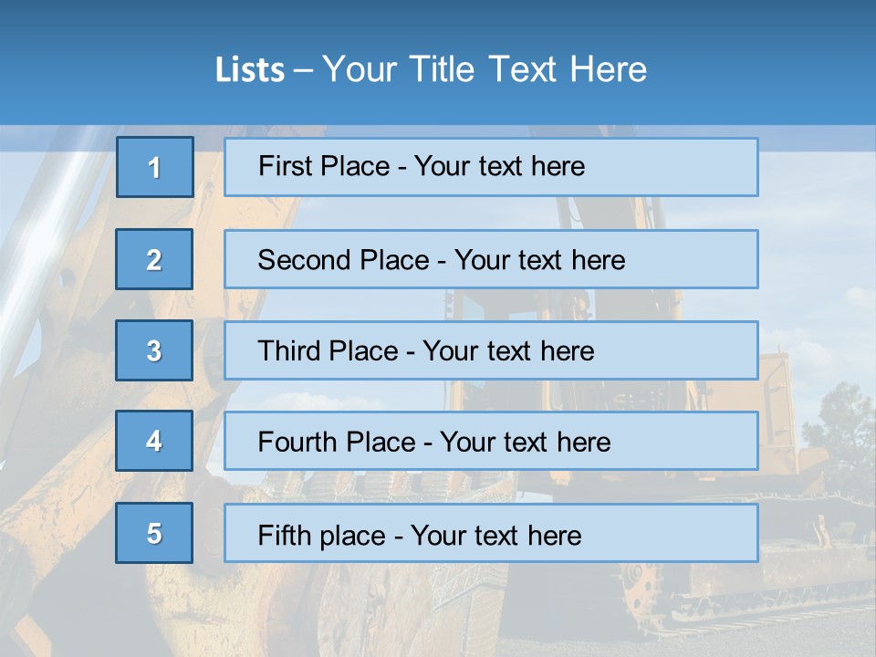 Construction Equipment PowerPoint Template