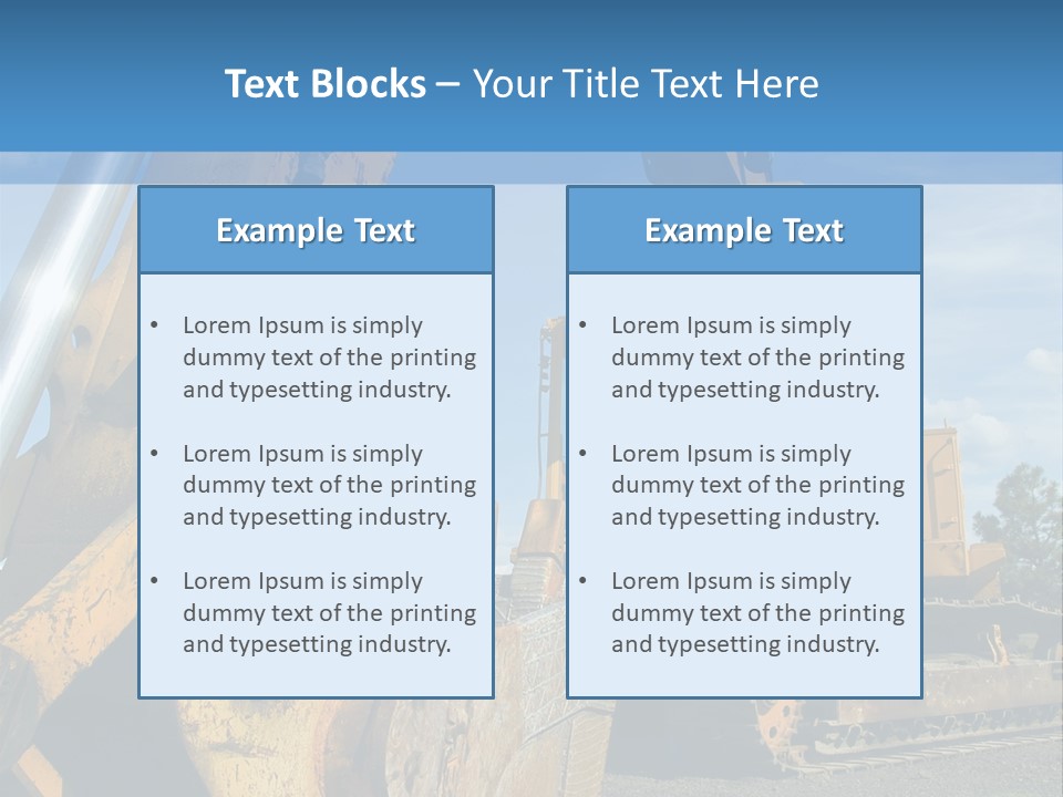 Construction Equipment PowerPoint Template