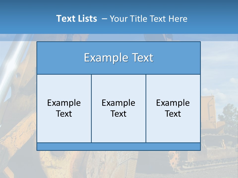 Construction Equipment PowerPoint Template