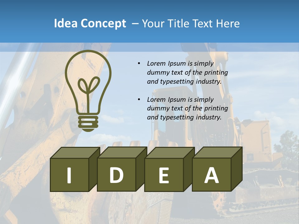 Construction Equipment PowerPoint Template