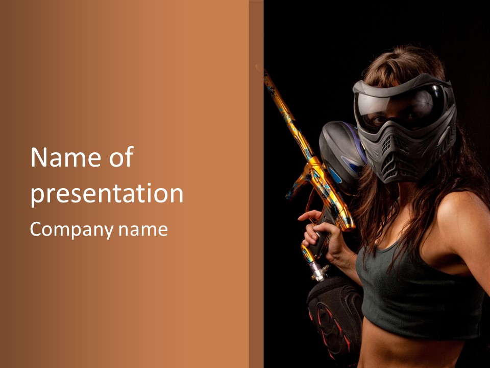 Paintball Player PowerPoint Template