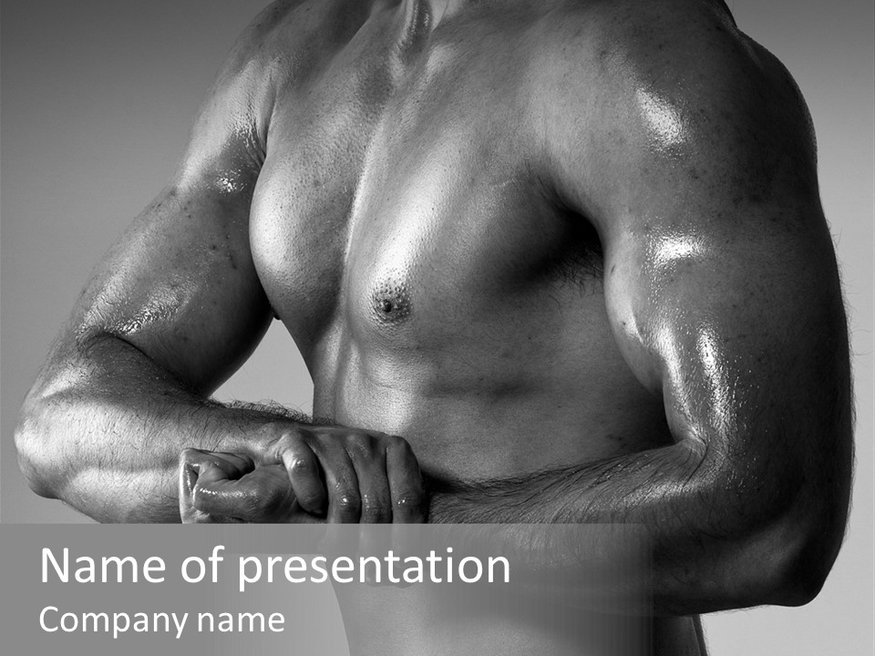 Male Flexing PowerPoint Template