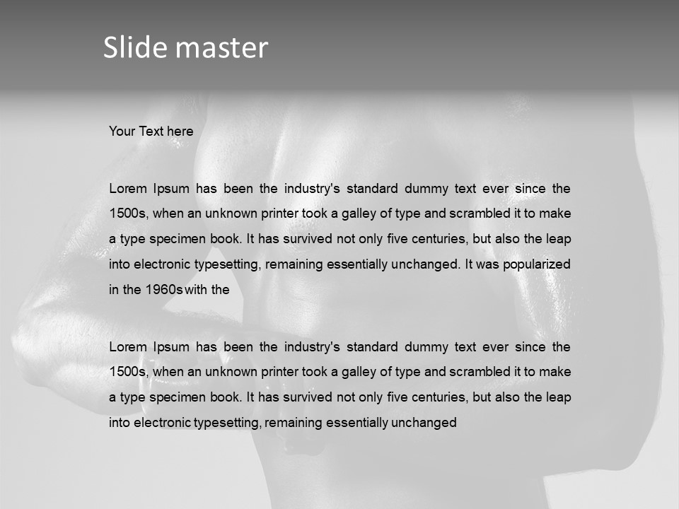 Male Flexing PowerPoint Template