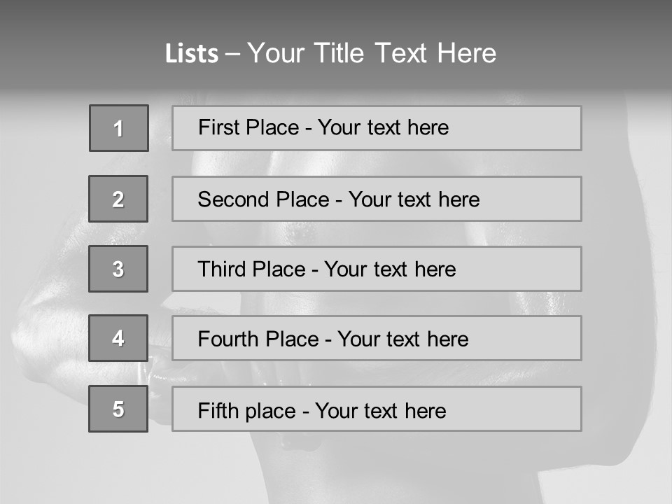 Male Flexing PowerPoint Template