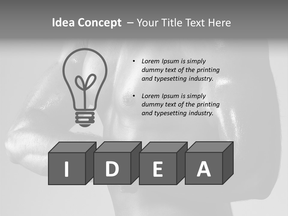 Male Flexing PowerPoint Template