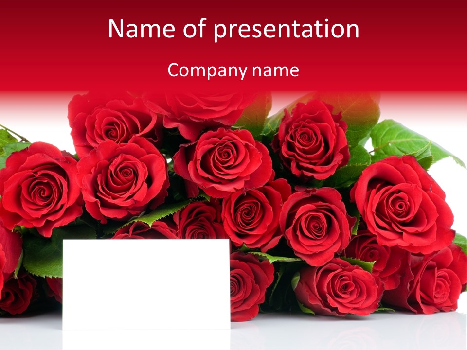 Red Rose PowerPoint Template