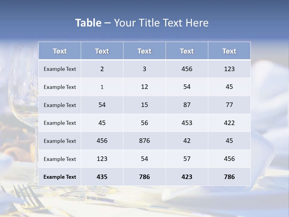 Catering Table PowerPoint Template