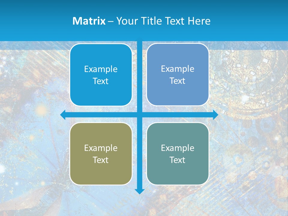 Blue Butterfly Background PowerPoint Template