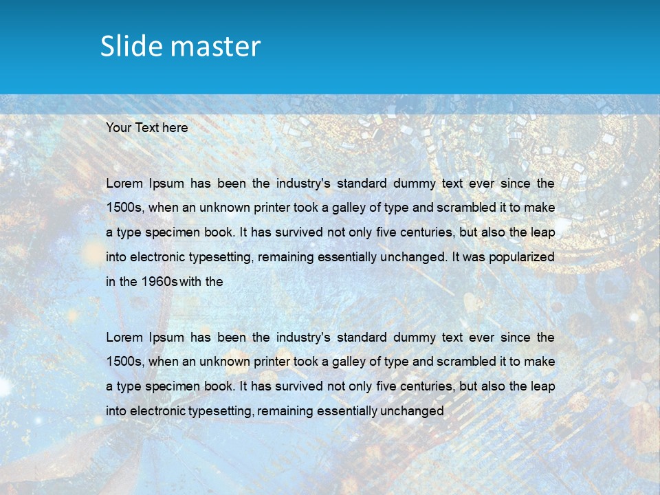 Blue Butterfly Background PowerPoint Template