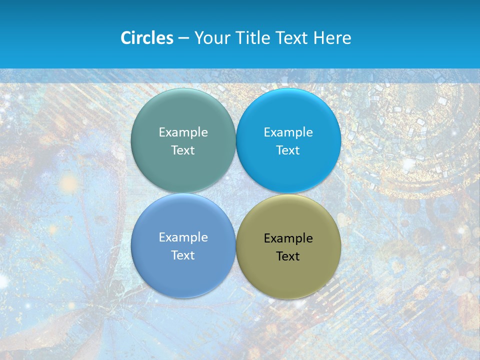 Blue Butterfly Background PowerPoint Template