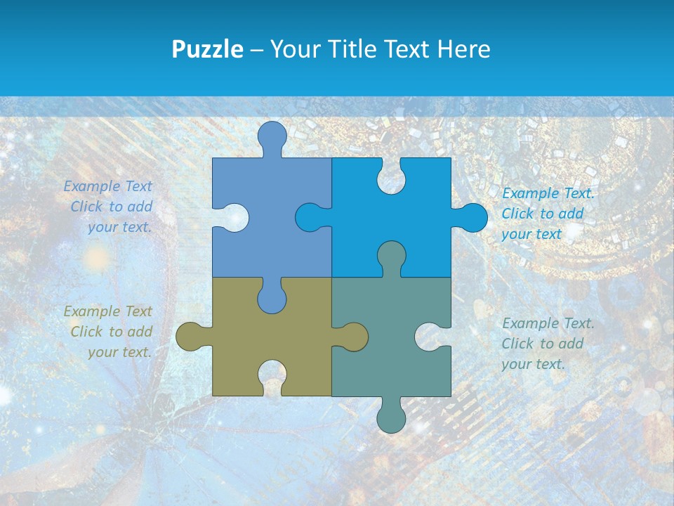 Blue Butterfly Background PowerPoint Template